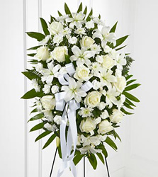 Exquisite Tribute Standing Spray Davenport Florist - Same Day Flower Delivery - Flower Power 